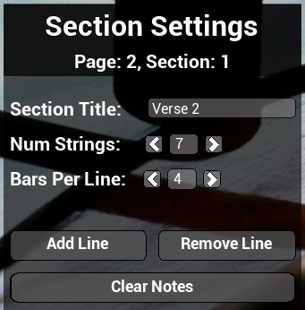 The editor settings panel