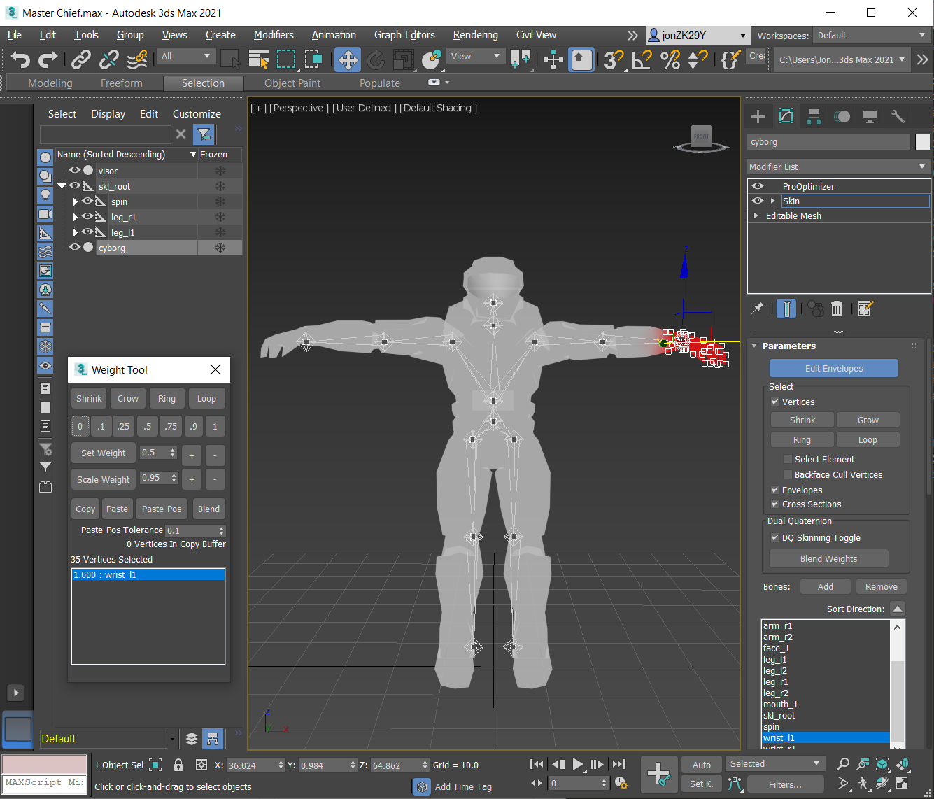 3Ds Max Bone Mapping